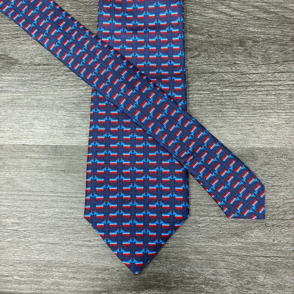 Brooks Brothers Silk Tie Democrat Donkey Political Made USA Italian Fabric 3.25"